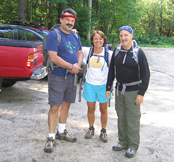 Don, Rob and Nancy at the trailhead