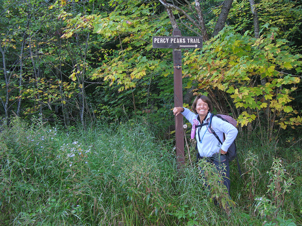 hiker at the trailhead
