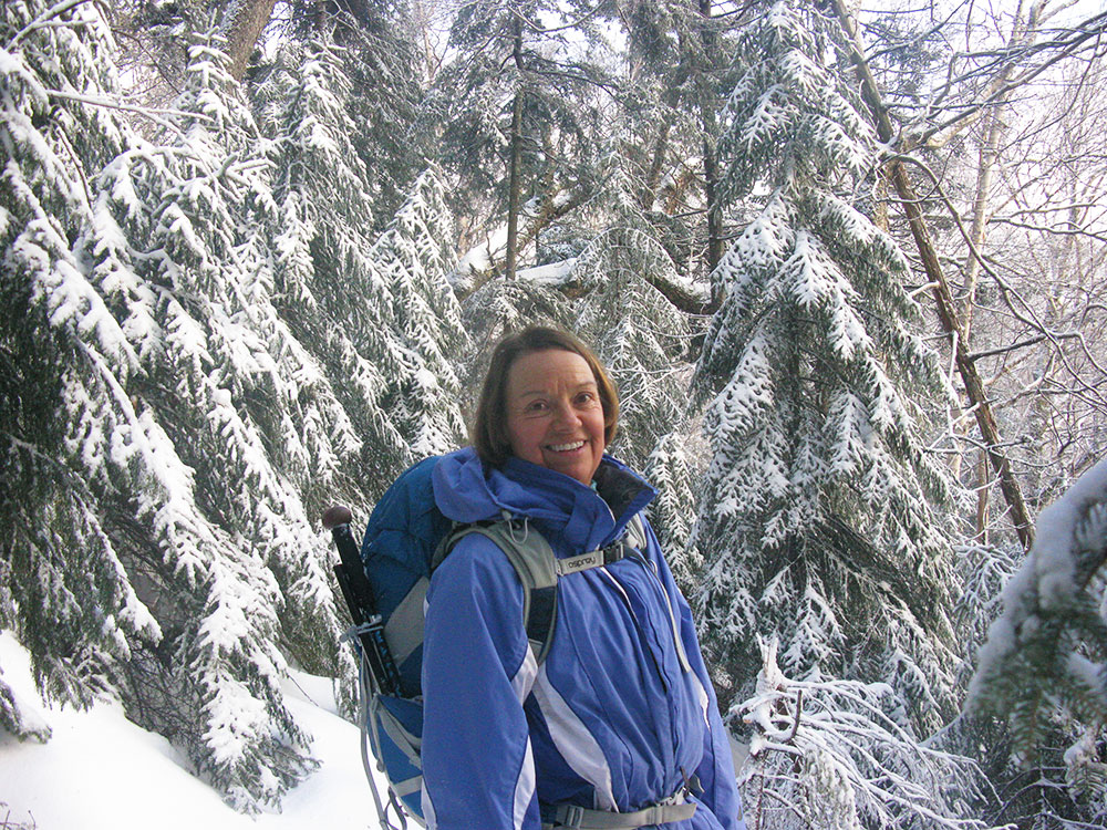 hiker on the trail