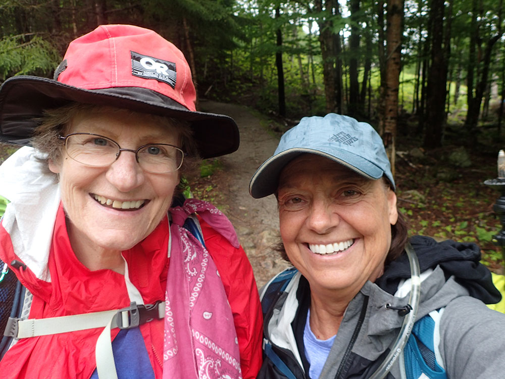 Nancy and Pat two hikers taking a selfie at the trailhead