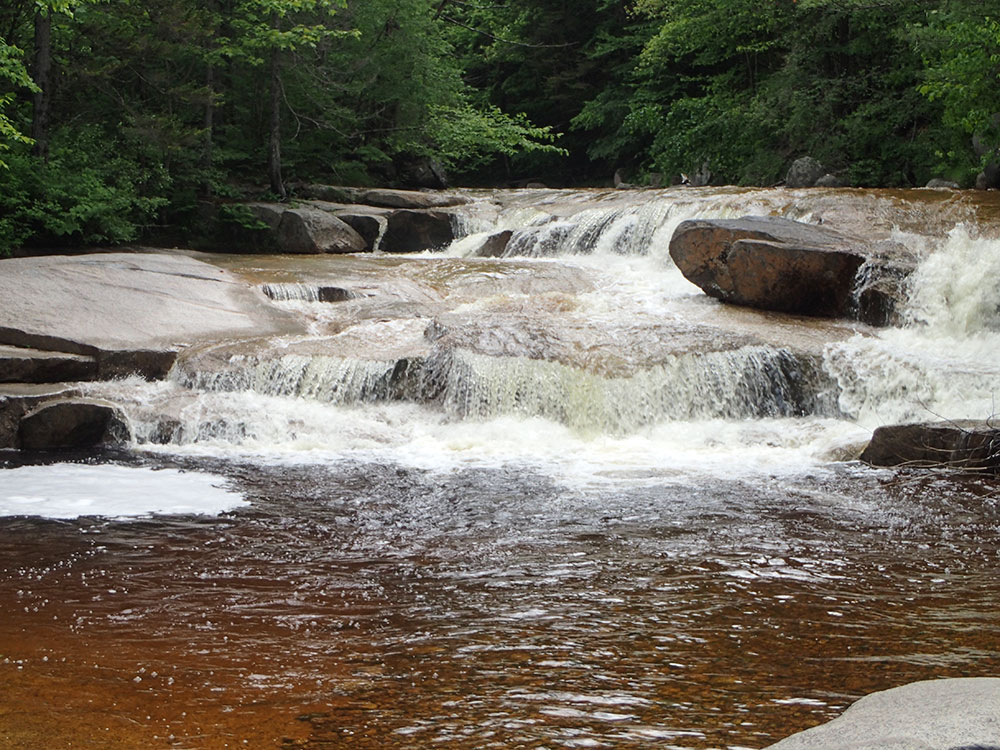 Brackish Pool small waterfalls pouring into brackish pool
