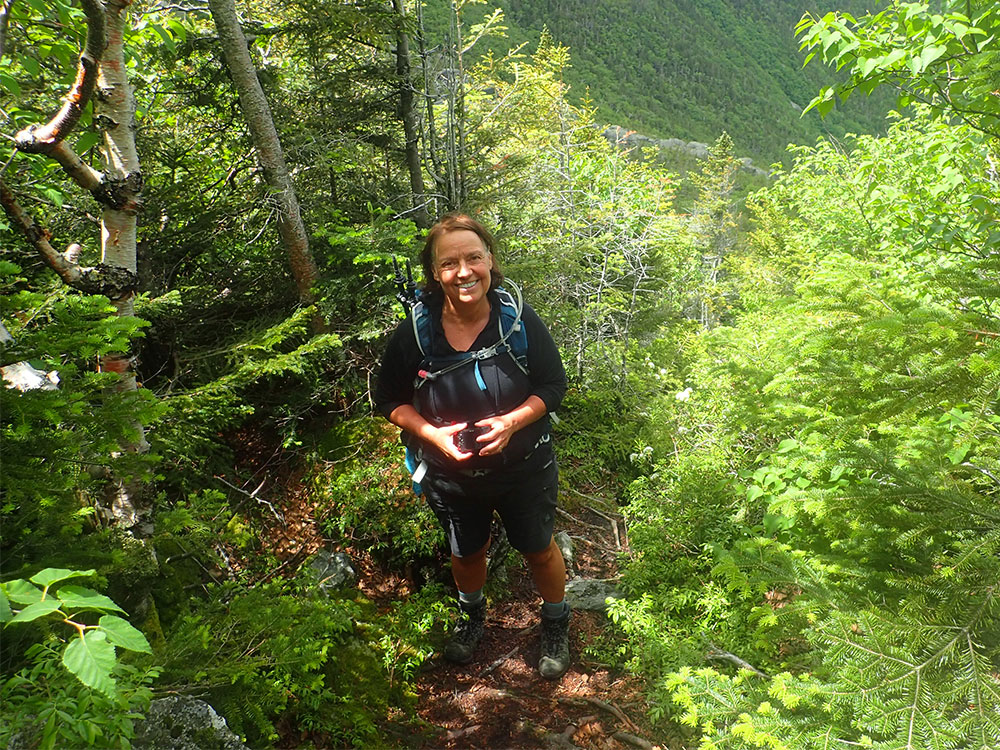 hiker on teh trail