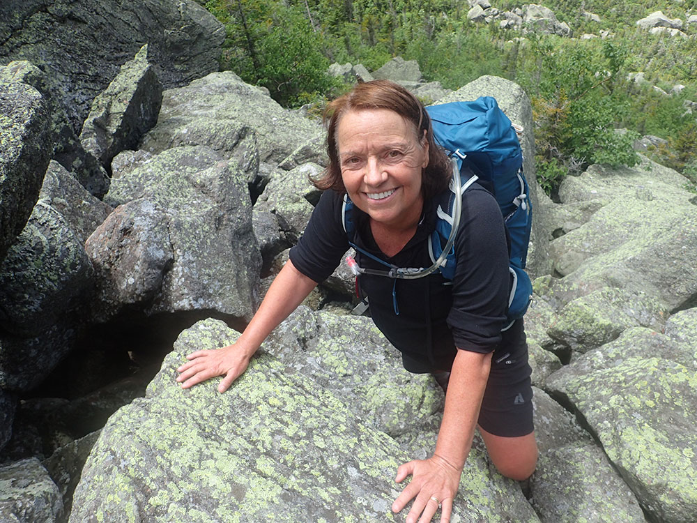 hiker climbing Chemin des Dames