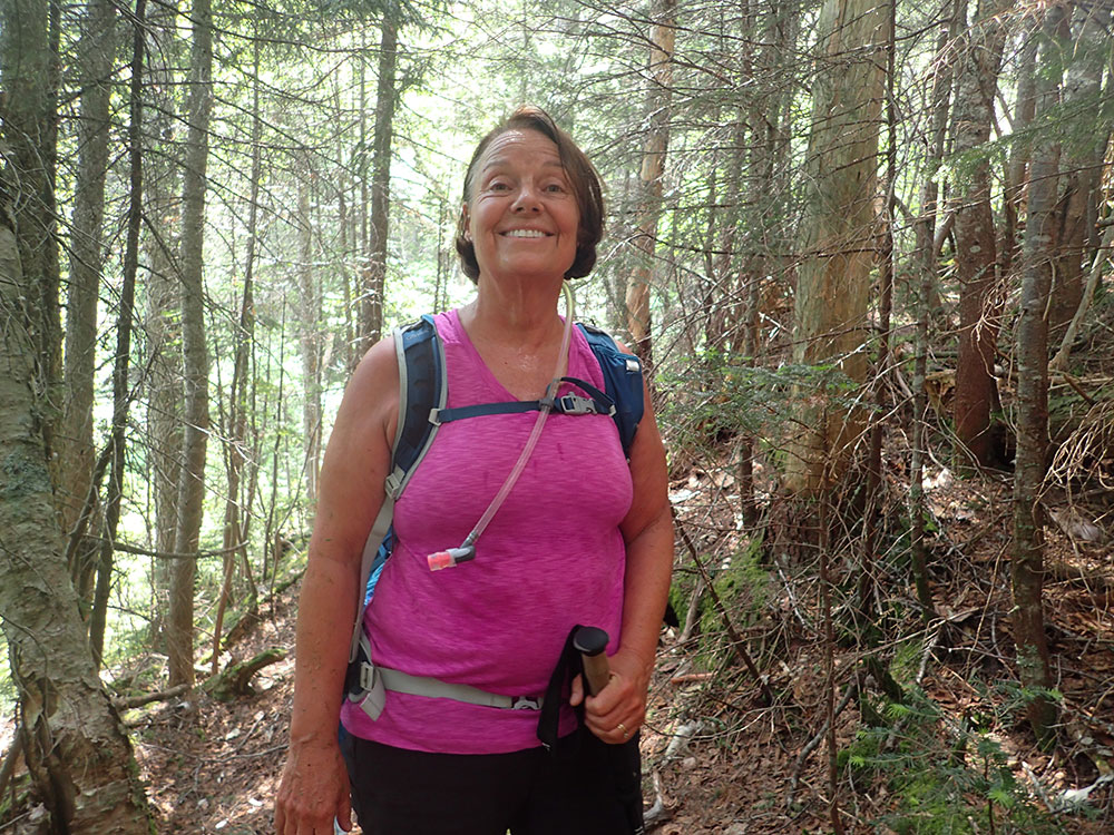 hiker on the Chandler Brook Trail