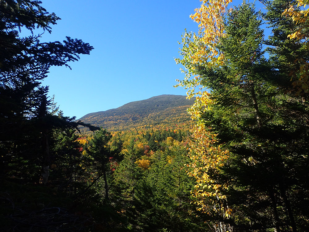 view of higher mountains in fall colors
