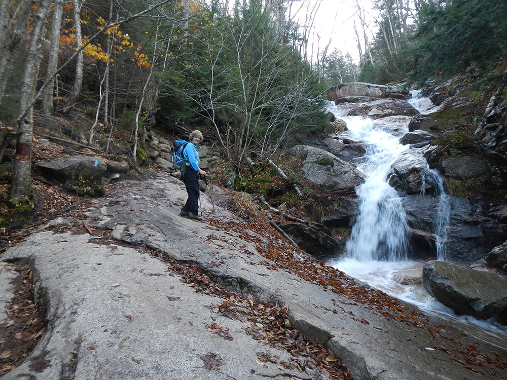 hiker looking at cataract
