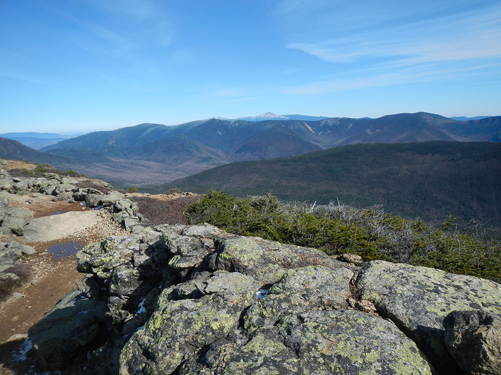 view of mountains from above treeline