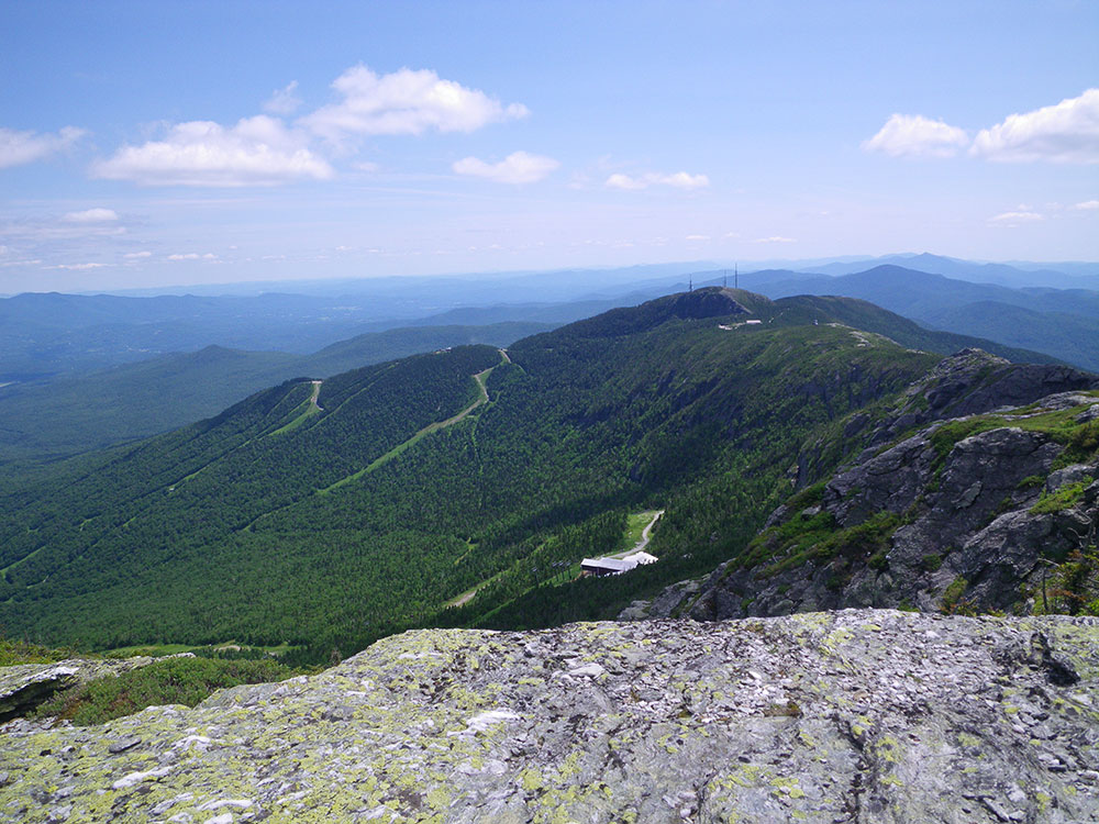 view of Mansfield ridge from summit