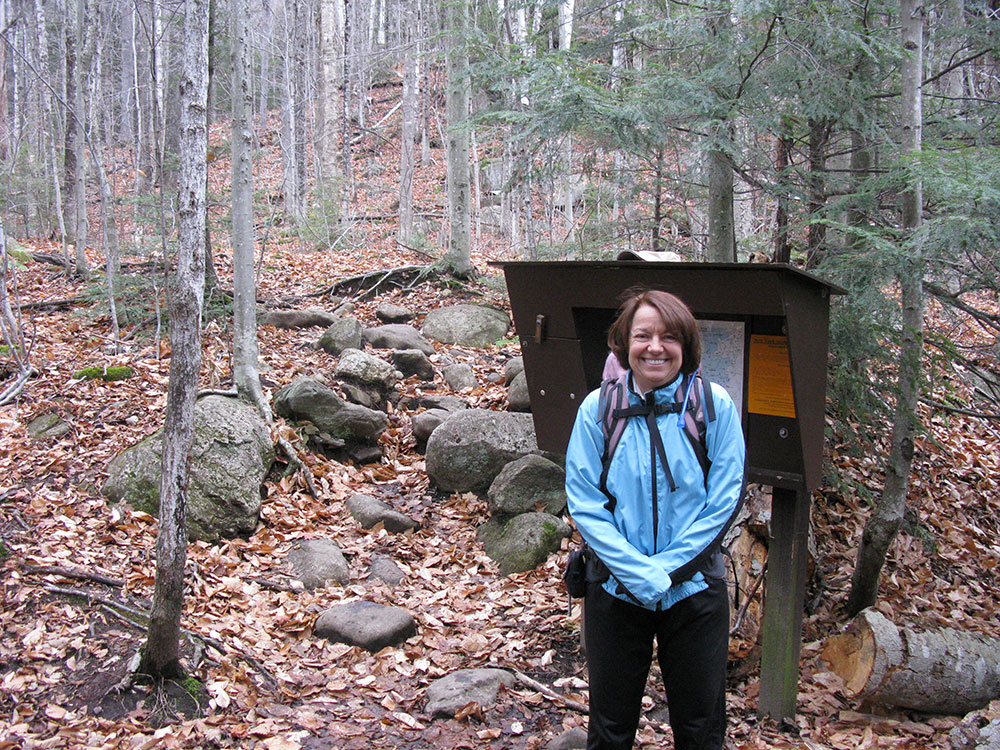hiker at the treailhead