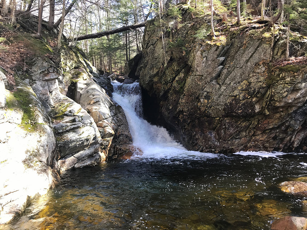 one of two waterfalls in the Pond Brook