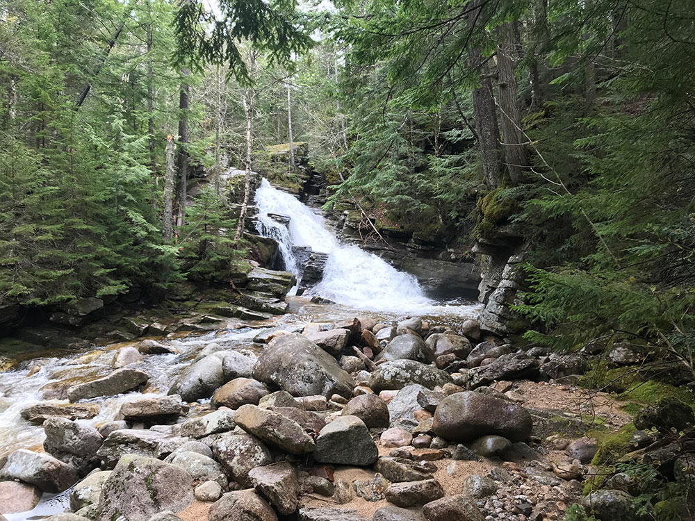 Waterfall waterfall seen from a distance