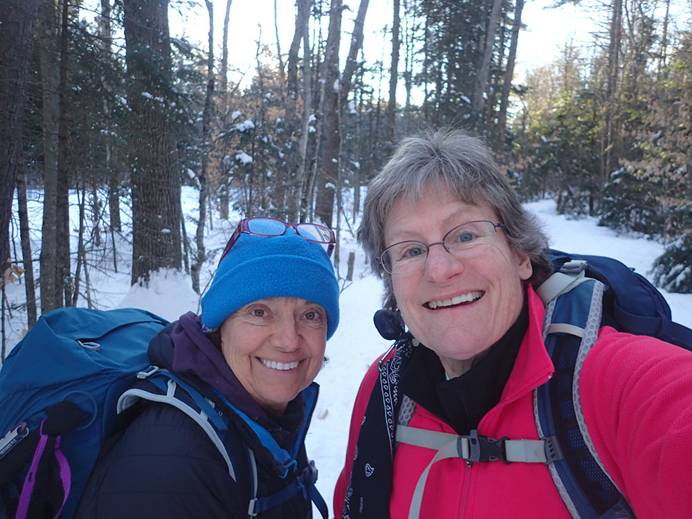 Nancy and Pat two hikers taking a selfie at the trailhead