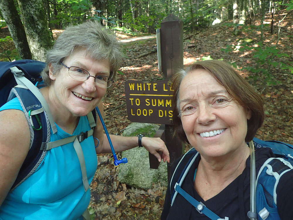 Nancy and pat two hikers taking a selfie at the trailhead