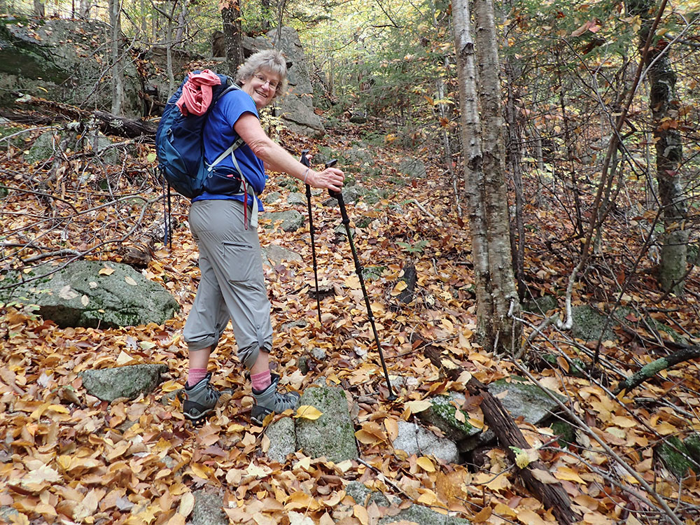 Pat hiker on the Middle Sister Trail