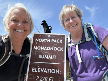 two women on the summit